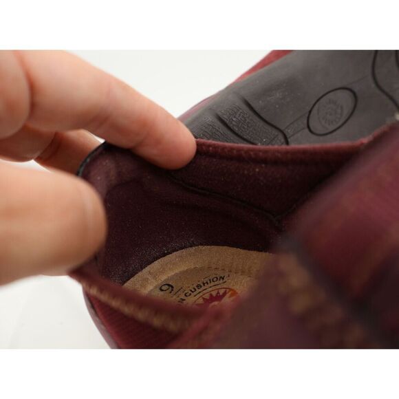 Earth Spirit Shoe Women's Size 9 Mary Jane Ballet Flats Red Leather Slip On - Picture 9 of 11